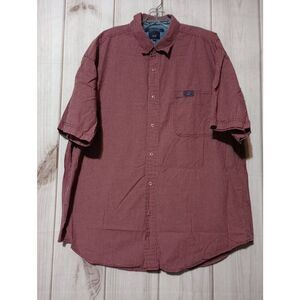 Tommy Shirt Men's Extra Large Red Snap Front Short Sleeve